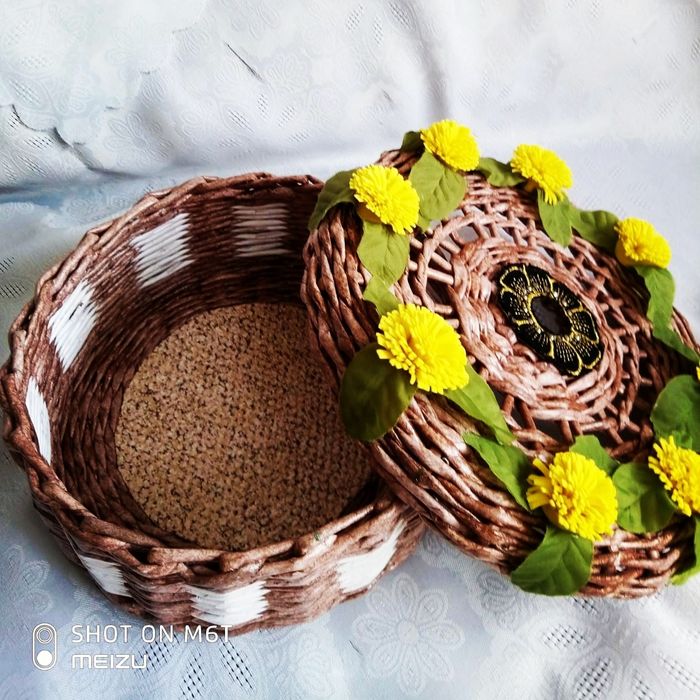 Шкатулки плетеные