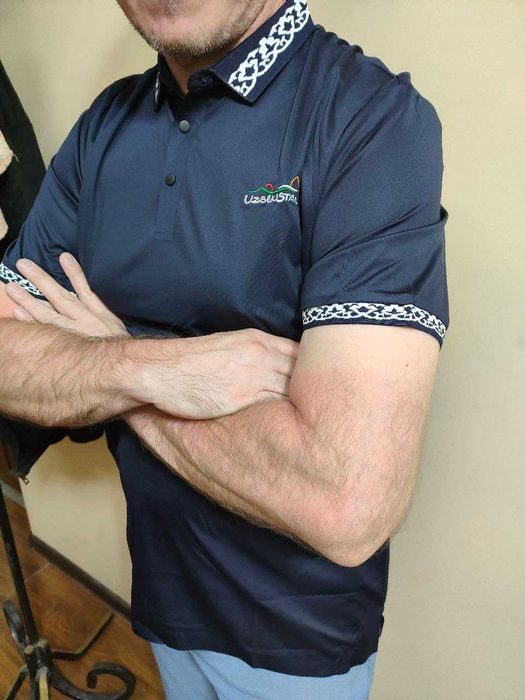 Финка футболка ПОЛО с национальным орнаментом