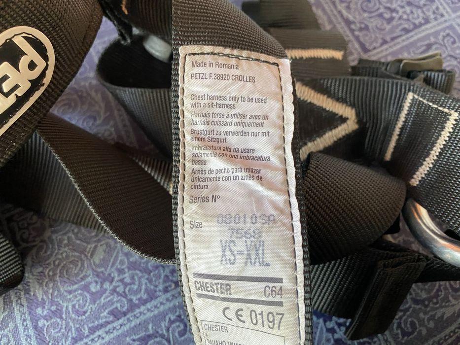 сбруя PETZL ,гръден колан , размер XS-XLL