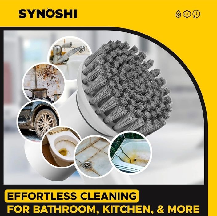 Електрическа четка за почистване, с 3 вида четки