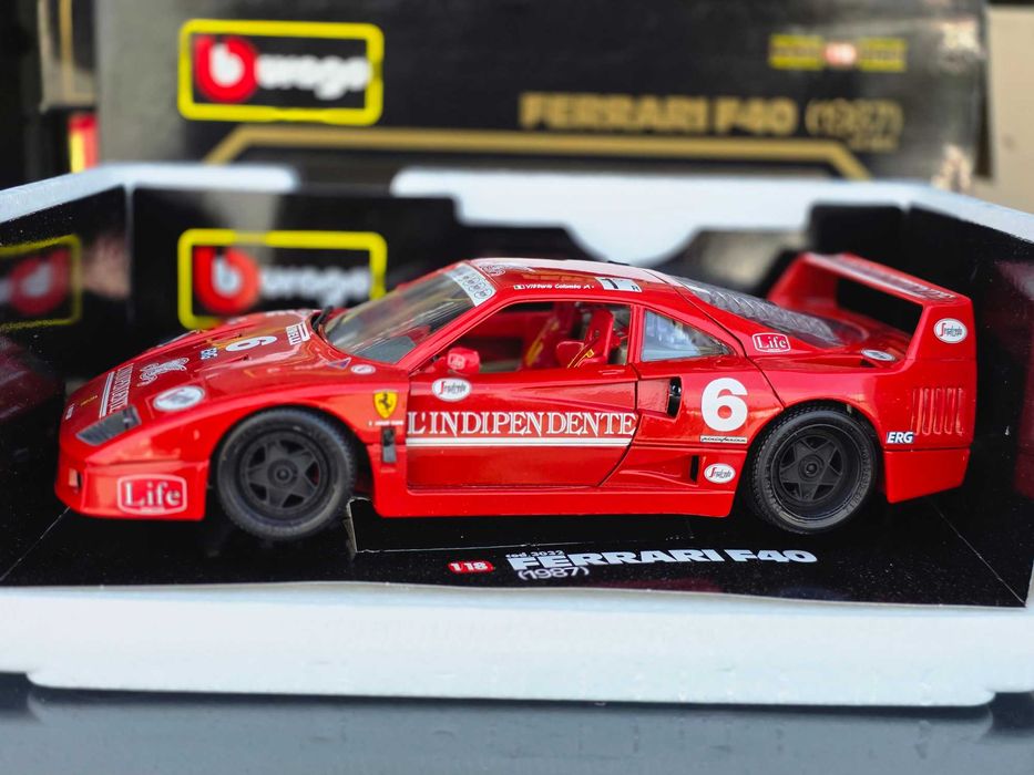 Macheta Auto 1/18 Burago Ferrari F40 1987 L'independente