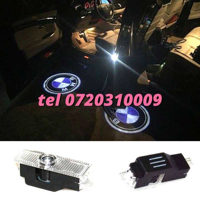 Set 2buc Proiector Lampa Lumini Usi Holograma Bmw Logo Clasic Led