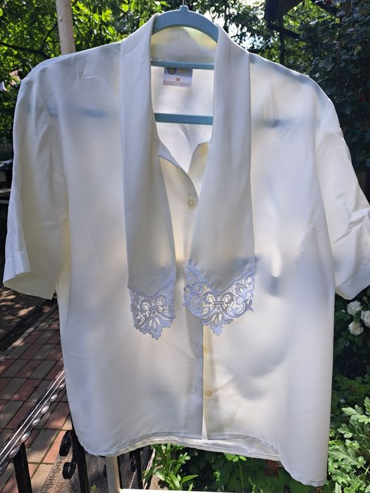 Superbă cămașă damă satencu guler decorativ, Elegante (44/46)