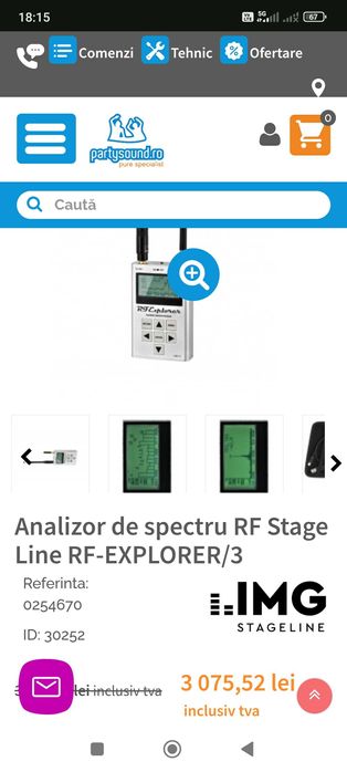Analizor de spectru RF, 15-2700 MHz,
NOU (nefolosit)