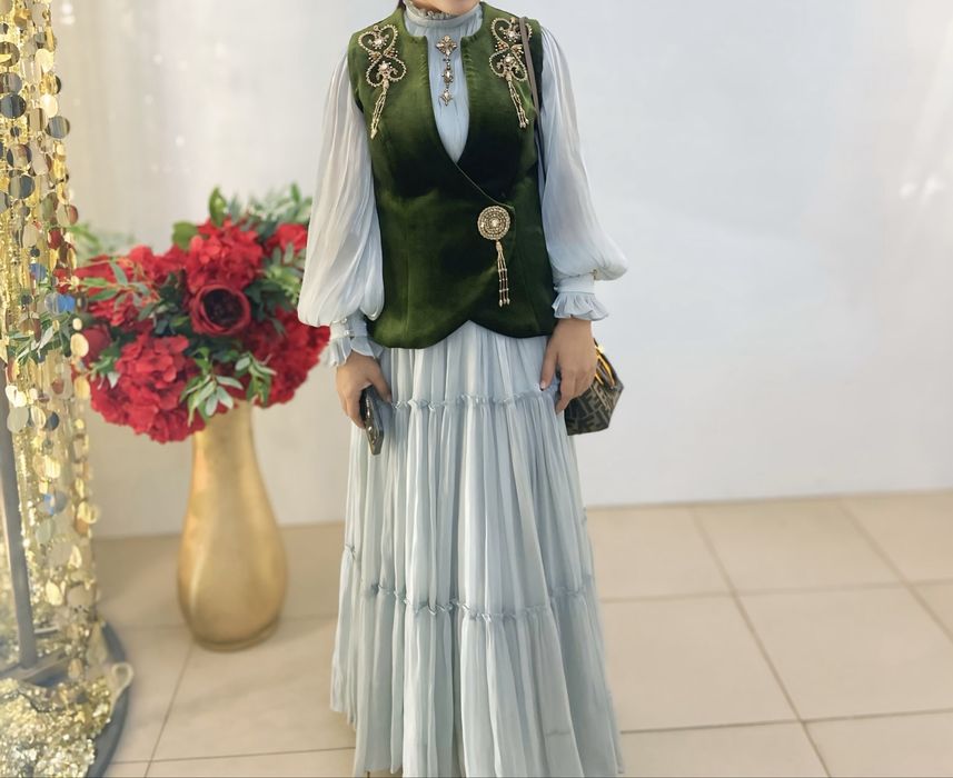 Платье и кажекей ( национальный костюм)