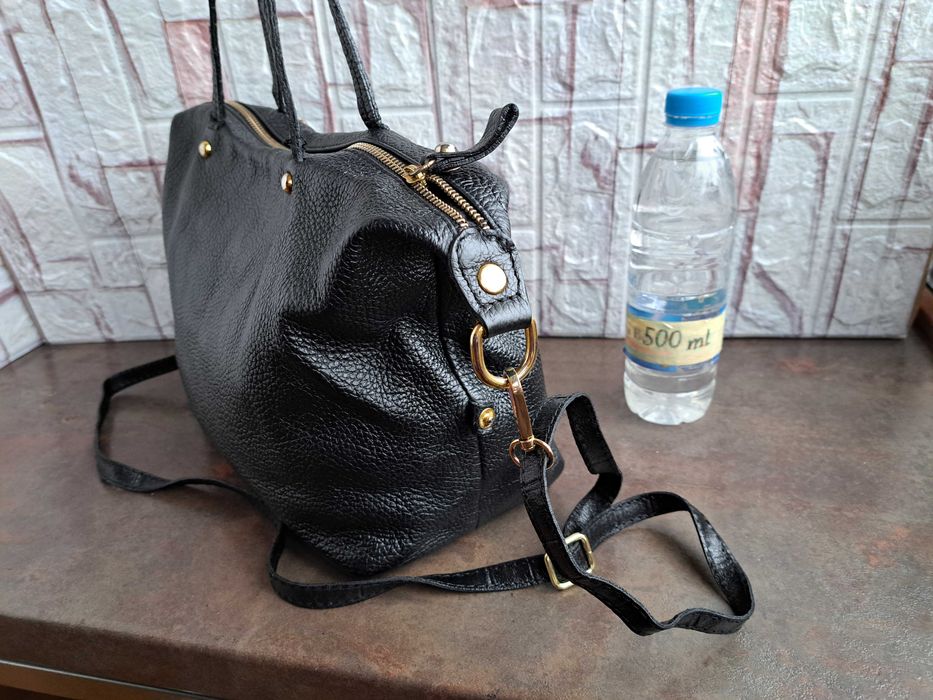 дамска чанта,малка черна чанта/естествена кожа