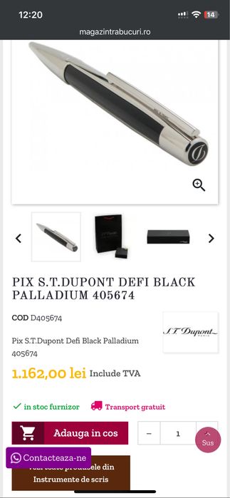 Se vinde pix S.T DUPONT PARIS ,  pix pentru colectionari!