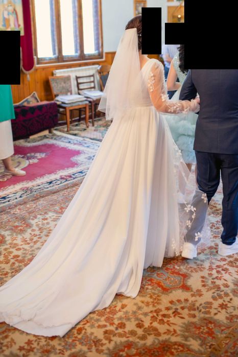 Rochie de mireasă A Line, mărimea M