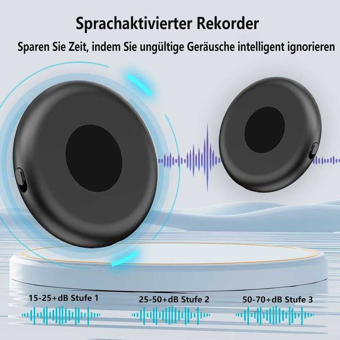 Диктофон, 64 GB памет, гласов рекордер, презареждаем USB порт, мини