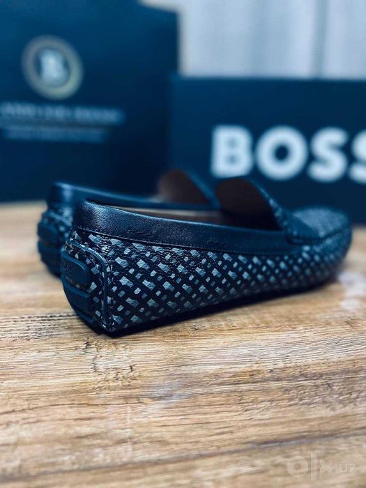 BOSS мужские кожаные мокасины Италия РАЗМЕР 40