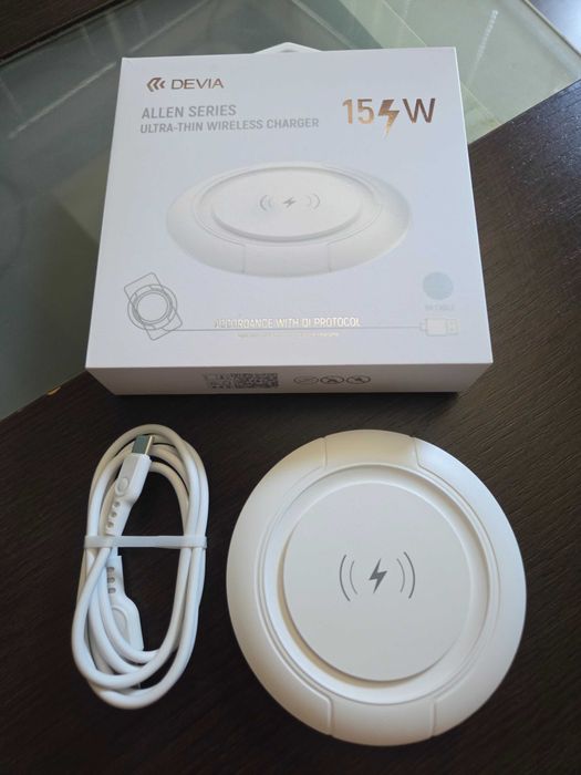 Devia 15W Wireless ултра тънко безжично зарядно