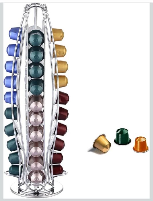 Метална 360 градусова стойка за капсули кафе