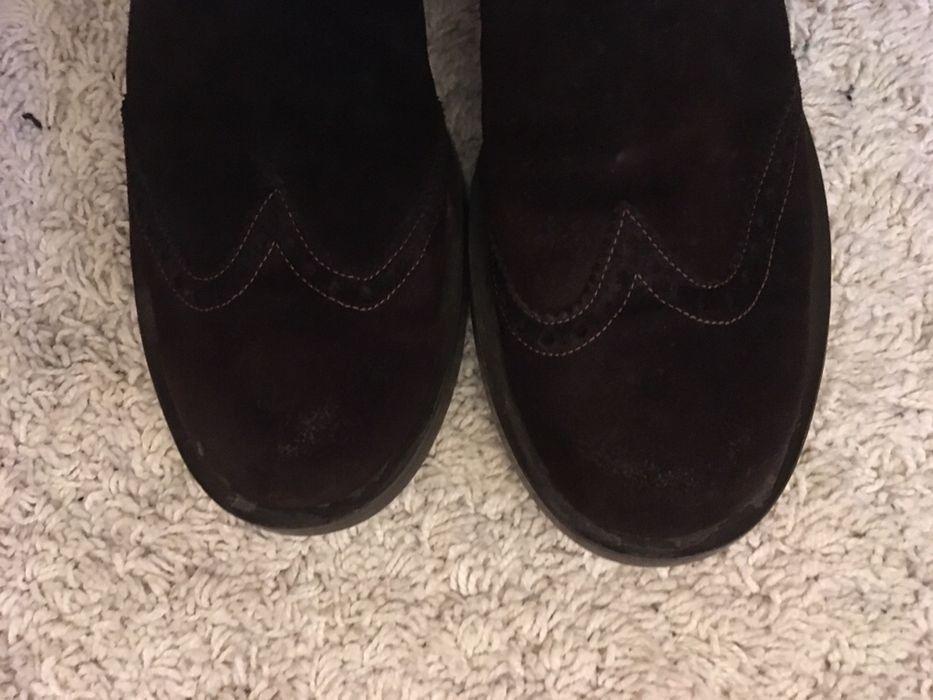 Ghete / cizme piele intoarsa naturala pt barbati, masura 44-45