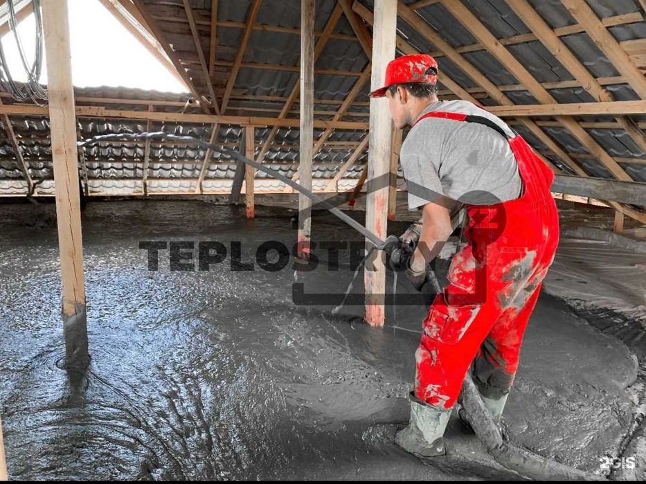 Шатырды жылыту, эковата, пенобетон