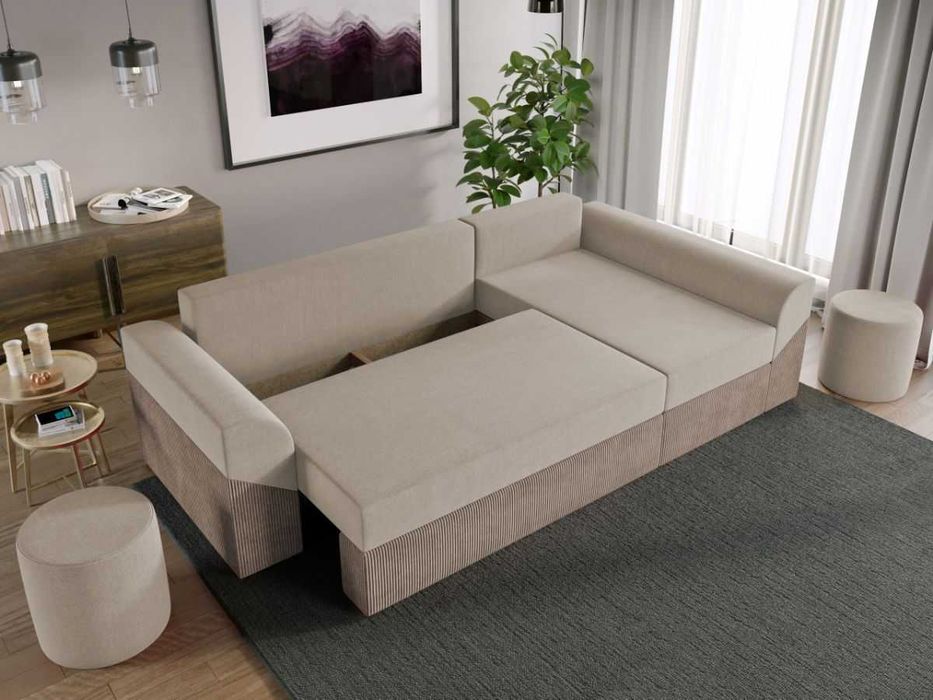 Coltar Extensibil Cali Catifea Bej / Reiat Cappuccino