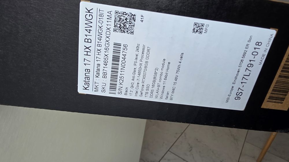 Msi Katana 17 Hx 5070 Rtx