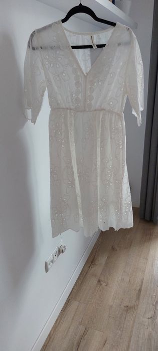 Rochie dantela si bumbac, S/M, made in Italy