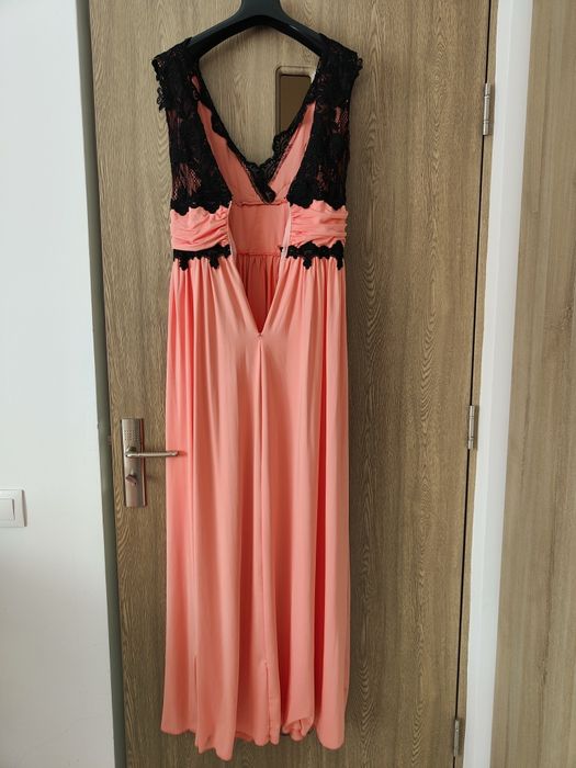 Rochie de ocazie ,nunta, botez, cu dantelă in partea de sus