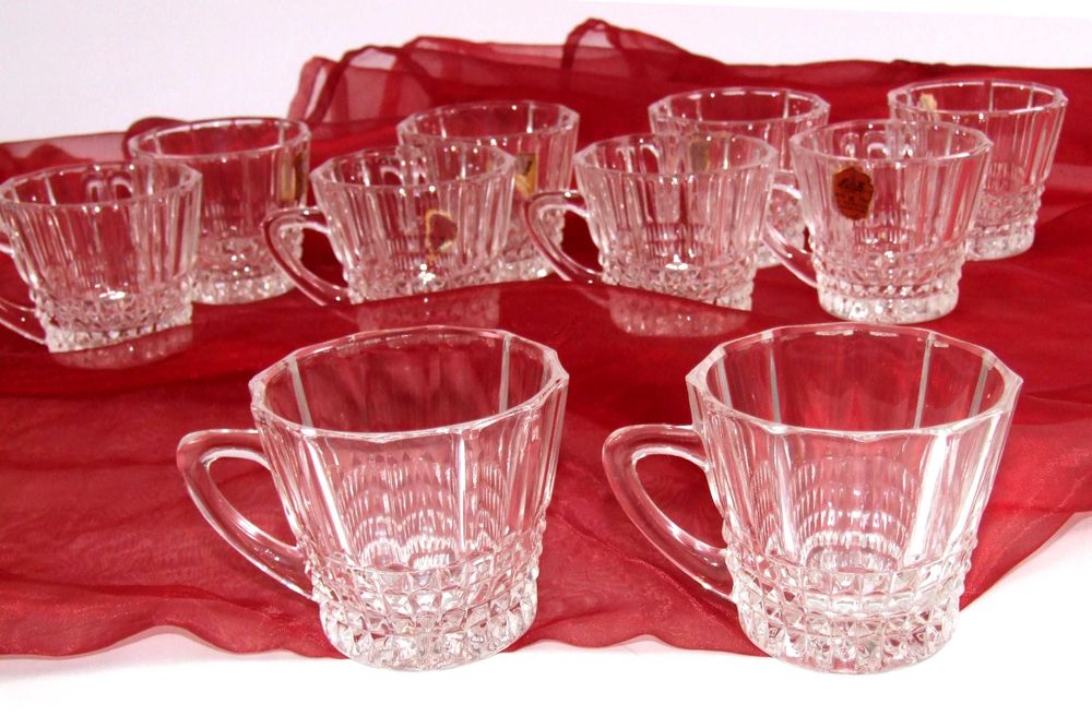 Set 10 Cesti, cristal pur 24%PbO brand Anna Hute, Made in Germany, NOU