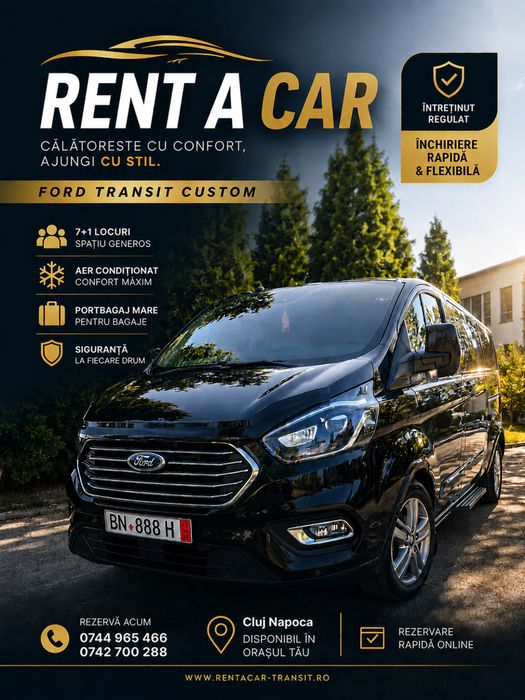 Inchiriere   Ford turneo custom 7+1 locuri