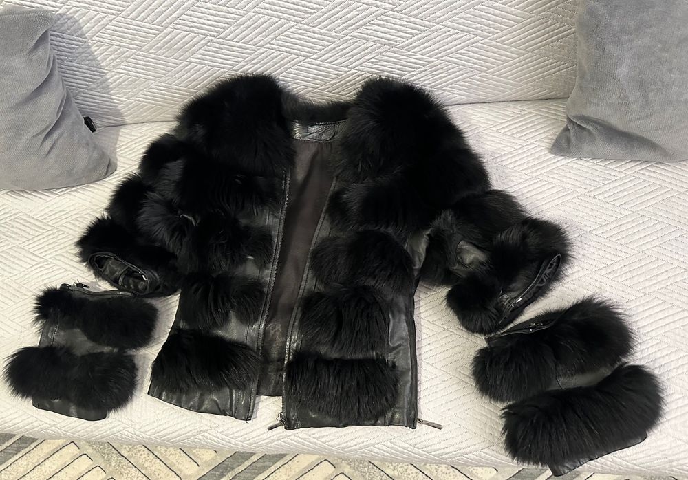 Палто естествен косъм