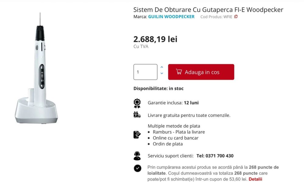 Injectare la cald gutaperca Fi-E  si FI-PE