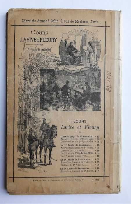 Manuale școlare vechi în limba franceză