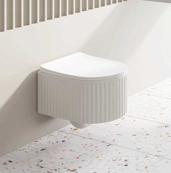 Бяла конзолна релефна тоалетна чиния - модел 248