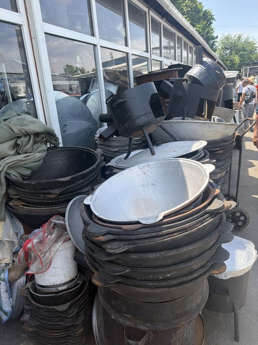 Казаны разные ,новые,старые,очаги