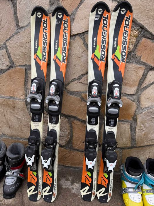 Set schiuri copii Rossignol 100 cm + clăpari junior | 2 seturi
