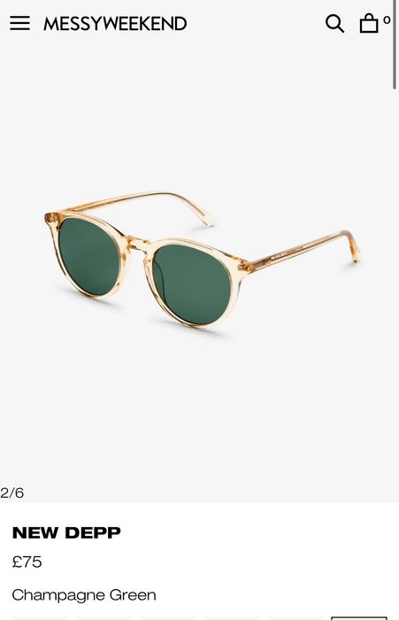 Оригинални Слънчеви Очила MessyWekeend Green Champagne