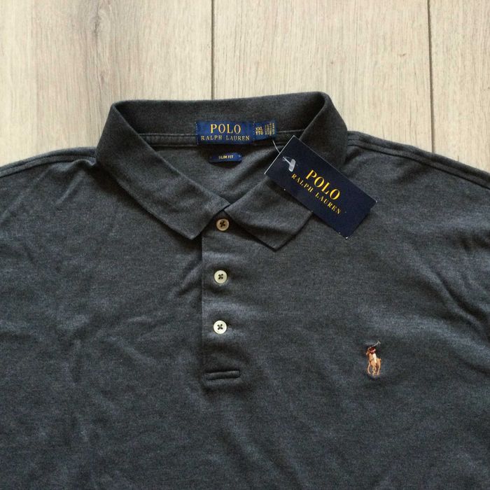 НОВА оригинална сива тениска с яка POLO RALPH LAUREN размер XXL от САЩ