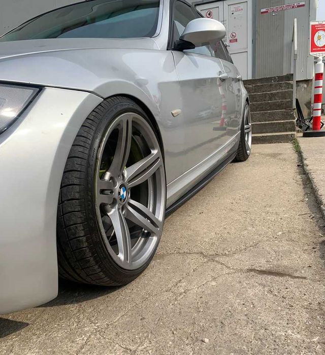 Lip Extensii Praguri BMW Seria 3 E90 E91  Universal Negru Lucios