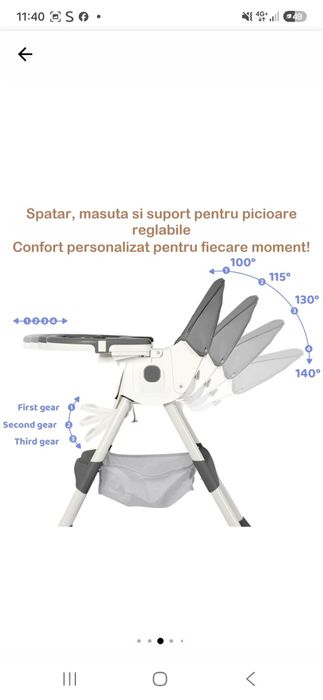 Scaun masa bebelusi