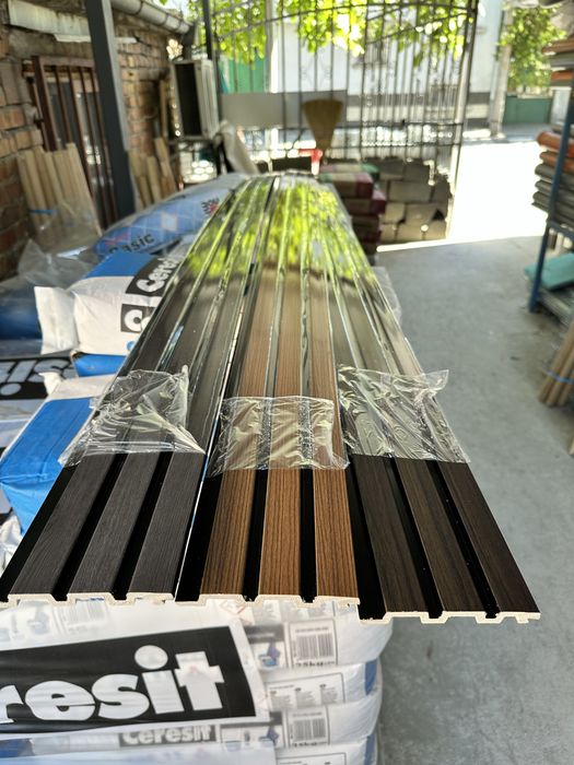 Стенен декоративен панел – светло/тъмно кафяв, тъмно сив