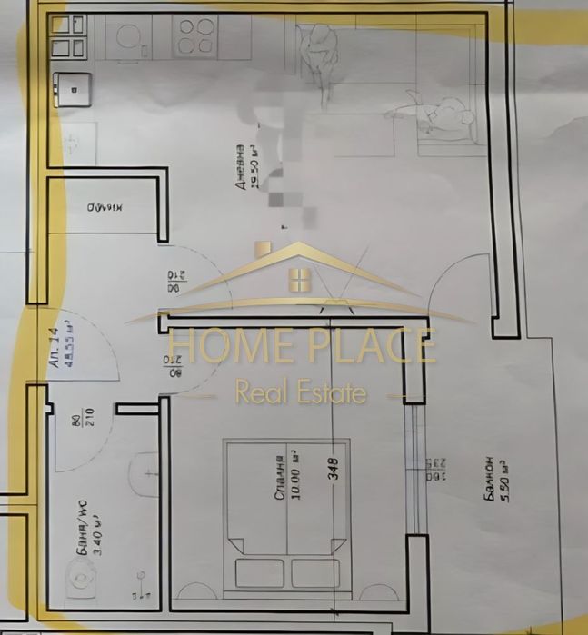 Продава се Двустаен апартамент в Варна, м-т Пчелина - 50 кв.м за 975 €/кв.м - Снимка #2
