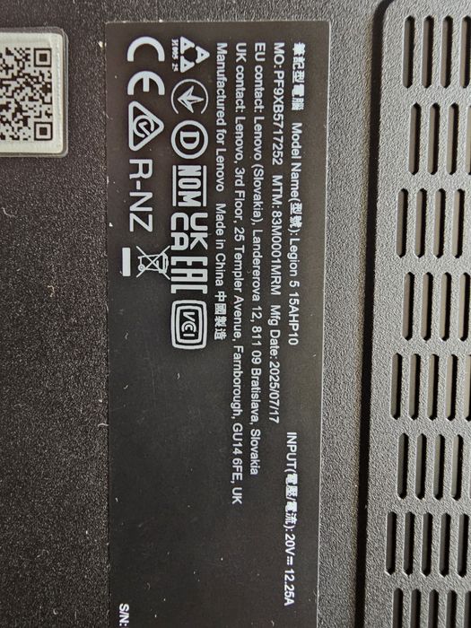 Гейминг Лаптоп Lenovo Legion 5, 24GB RAM, Nvidia RTX5050, 1 TB SSD