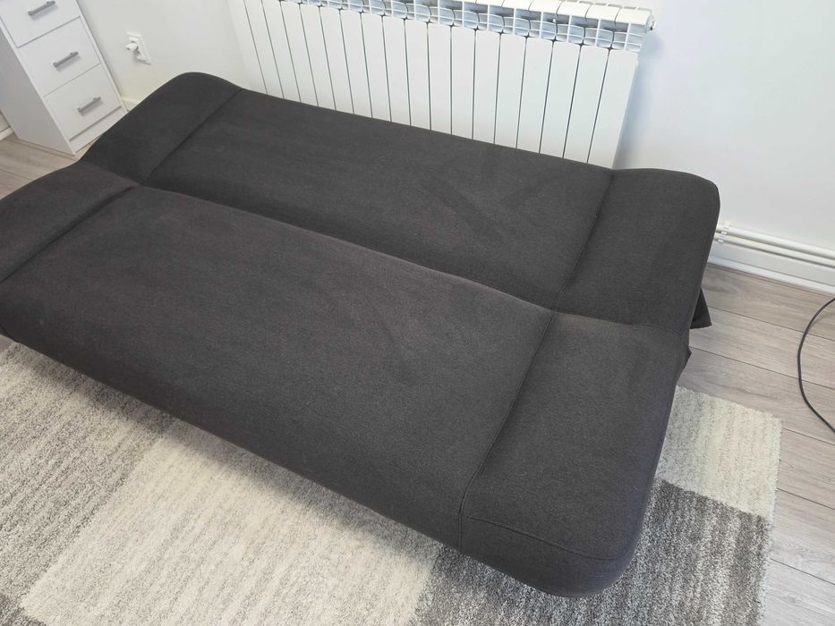 Canapea extensibilă cu ladă de depozitare | Stare excelentă | Gri antracit