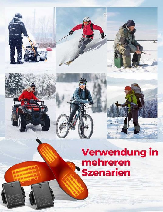 KEMIMOTO Акумулаторни термо стелки с контрол на приложението, 5 V 5000