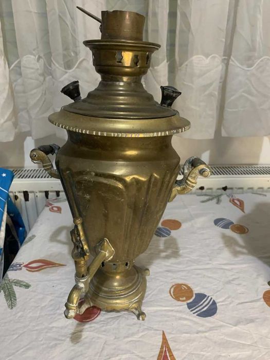 Samovar cu ibric turcesc din cupru