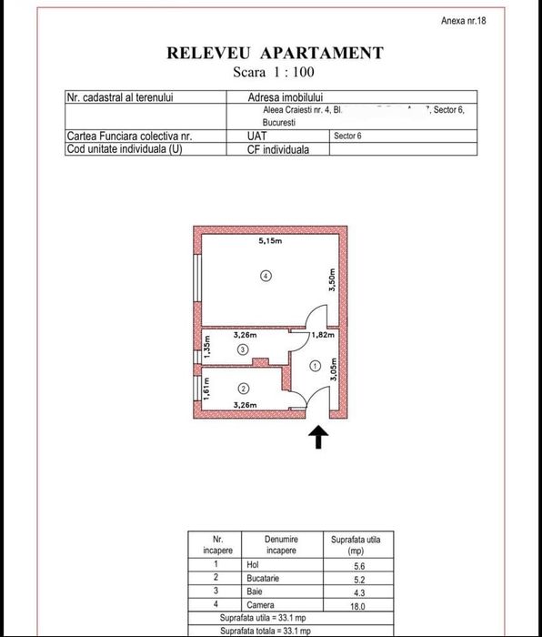 Garsoniera 33 mp Drumul Taberei  4- min de metrou Proprietar!