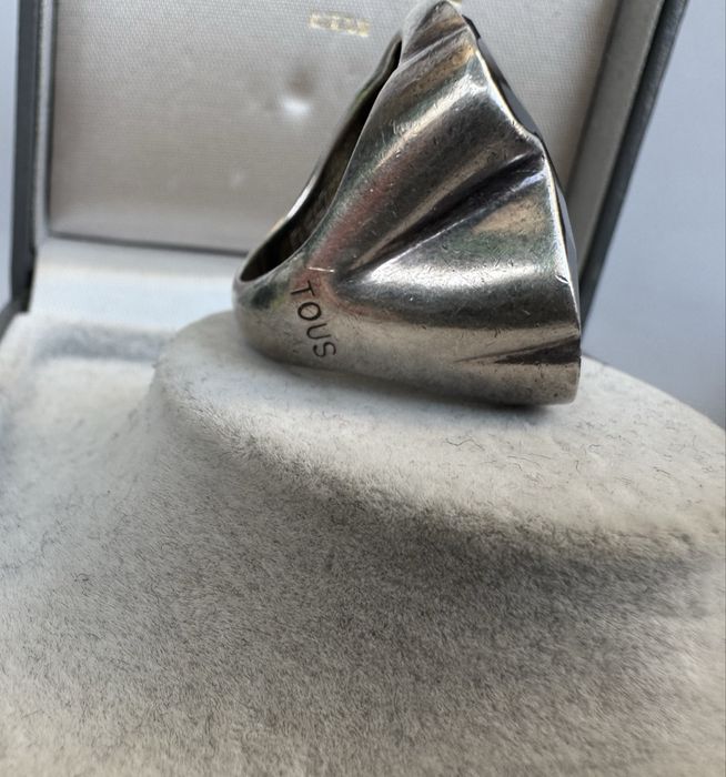 Inel Tous din argint si onix