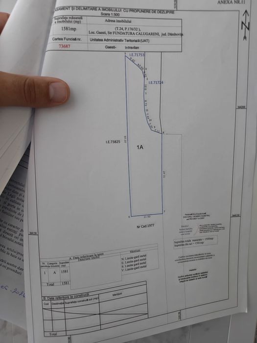 Teren intravilan Gaesti - suprafata utila 2600 mp