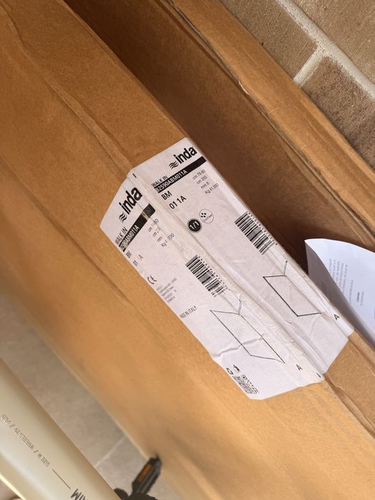 Perete dus cu usa culisanta INDA 140 cm, negru mat