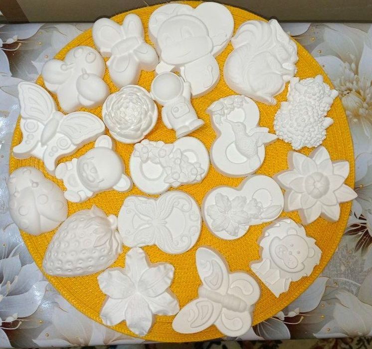 Фигурки раскраски из гипса для детского творчества