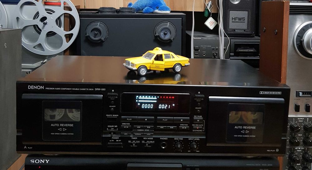 Casetofon Deck Stereo Vintage DENON DRW 580 BLACK (Made in Japan)