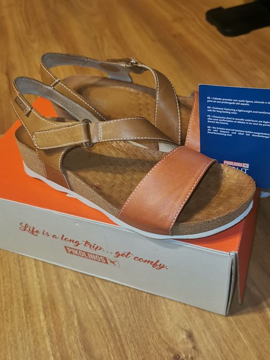 Sandale dama Pikolinos, piele naturala, incaltate de doua ori, mar. 39