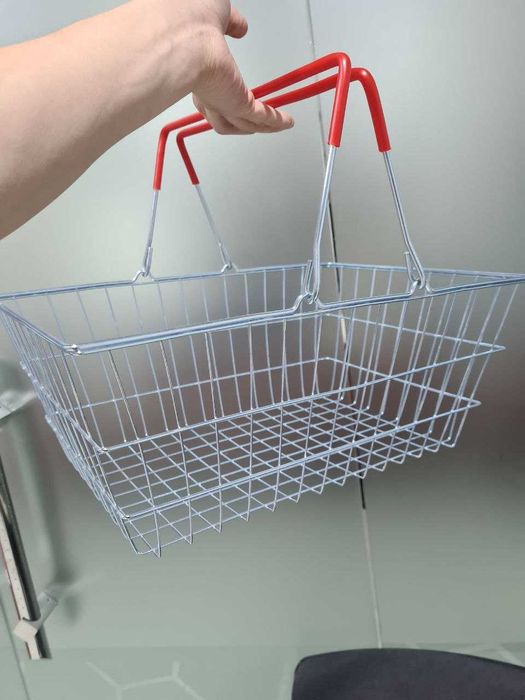 Корзина ручная покупательская металлическая. Супермаркет корзина ОПТОМ