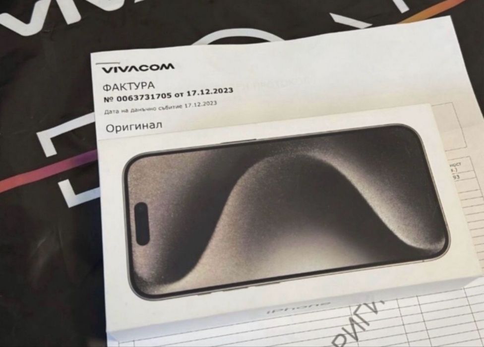КАТО НОВ 256GB iPhone 15 Pro Гаранция Vivacom 2025г. Natural | Сив