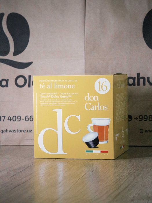 Кофе в капсулах "Don Carlos" для Dolce Gusto. Kofe kapsulali D/G uchun